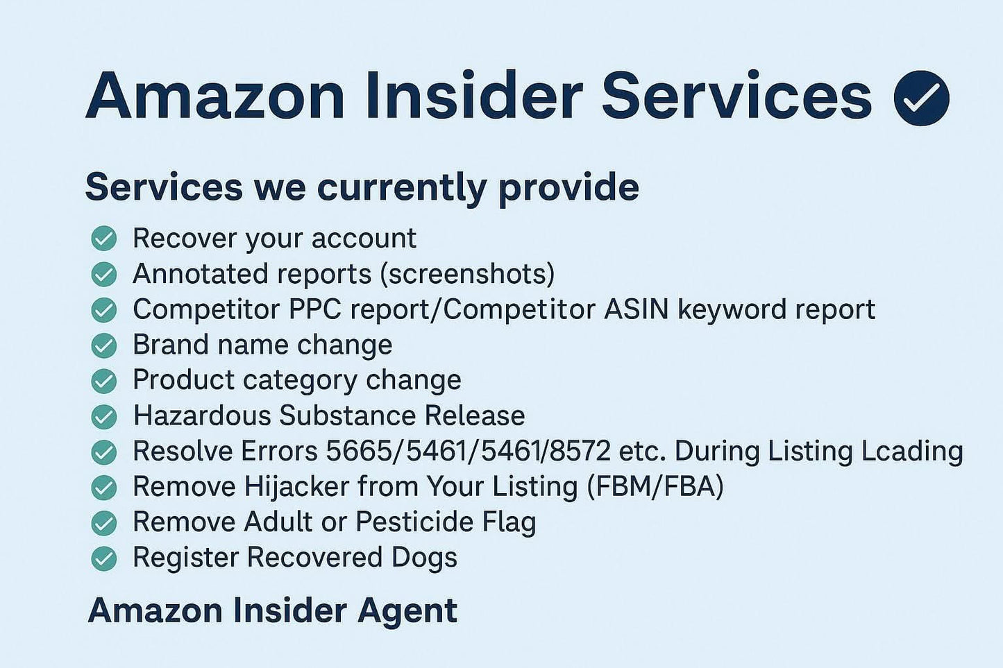 Amazon insider service available