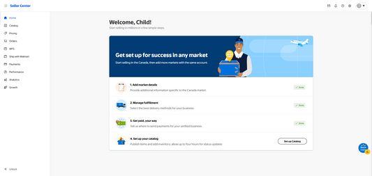 Selling WALMART SELLER ACCOUNT